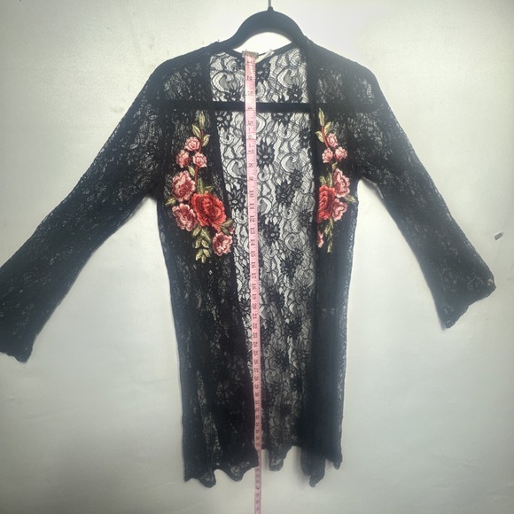 The Line of Style | Lace Cardigan With Rose Stitch Detail - Picture 2 of 12